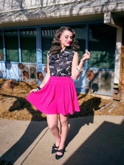Magenta Skater Skirt - Plus Sizes Only
