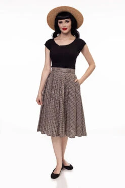 Retro Boat Neck Top In Black -Retrolicious 1373 3657