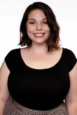 Retro Boat Neck Top In Black -Retrolicious 1373 3657 p1