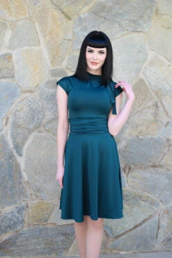 Bombshell Dress In Spruce Green