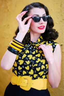 Honey Hives Bow Top -Retrolicious 4650 2 82143c7a 6c7a 42f7 a167 c887a0a93c0c
