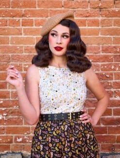 Snailing Along Twofer Dress -Retrolicious 4922 closeup2