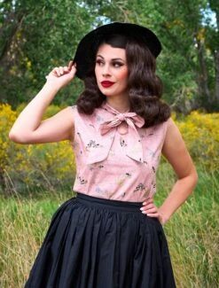 Peggy Swing Skirt In Black -Retrolicious 4940 d3b48990 c737 44b4 b664 b696399ee7a0