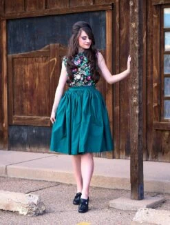 Peggy Swing Skirt In Green