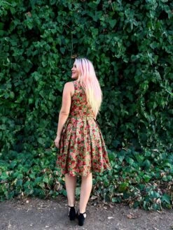 Elizabeth Dress In Pomegranate -Retrolicious 5019 3