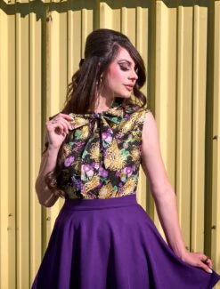 Purple Skater Skirt -Retrolicious 5027 5ceec8d1 9c87 4c33 896e d93e39cd3f7c