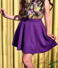 Purple Skater Skirt -Retrolicious 5032 closeup 039dbef7 7fa0 4b02 9893 a8fb00145a6e