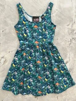 Dino Shorter Length Fit & Flare Dress