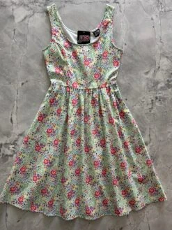 Floral Cats Fit & Flare Dress