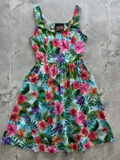 Tropical Fit & Flare Dress