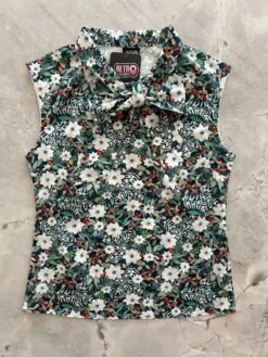 Winter Floral Bow Top