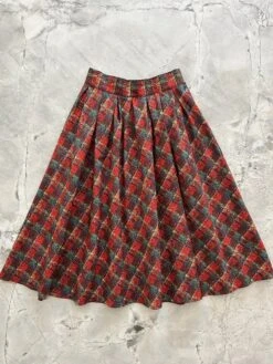 Red Plaid Doris Skirt