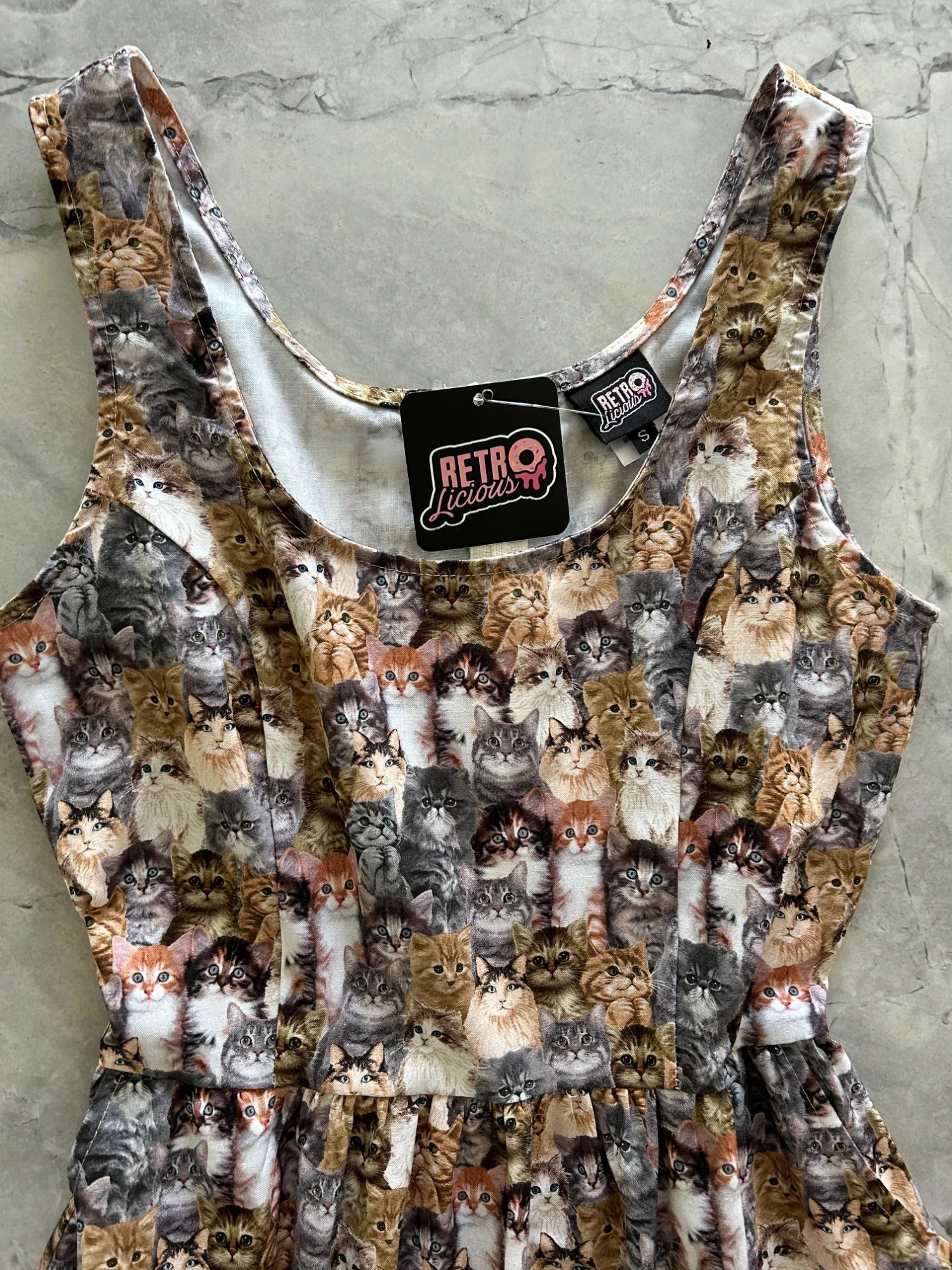 Cats Fit & Flare Dress - XL Only 2 Cats Fit & Flare Dress - XL Only - Image 2