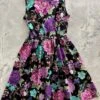 Purple Floral Vintage Dress