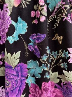 Purple Floral Vintage Dress -Retrolicious 5440 3