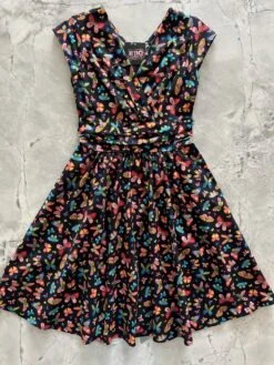 Colorful Butterflies Greta Dress - Small Only, 1 Left!