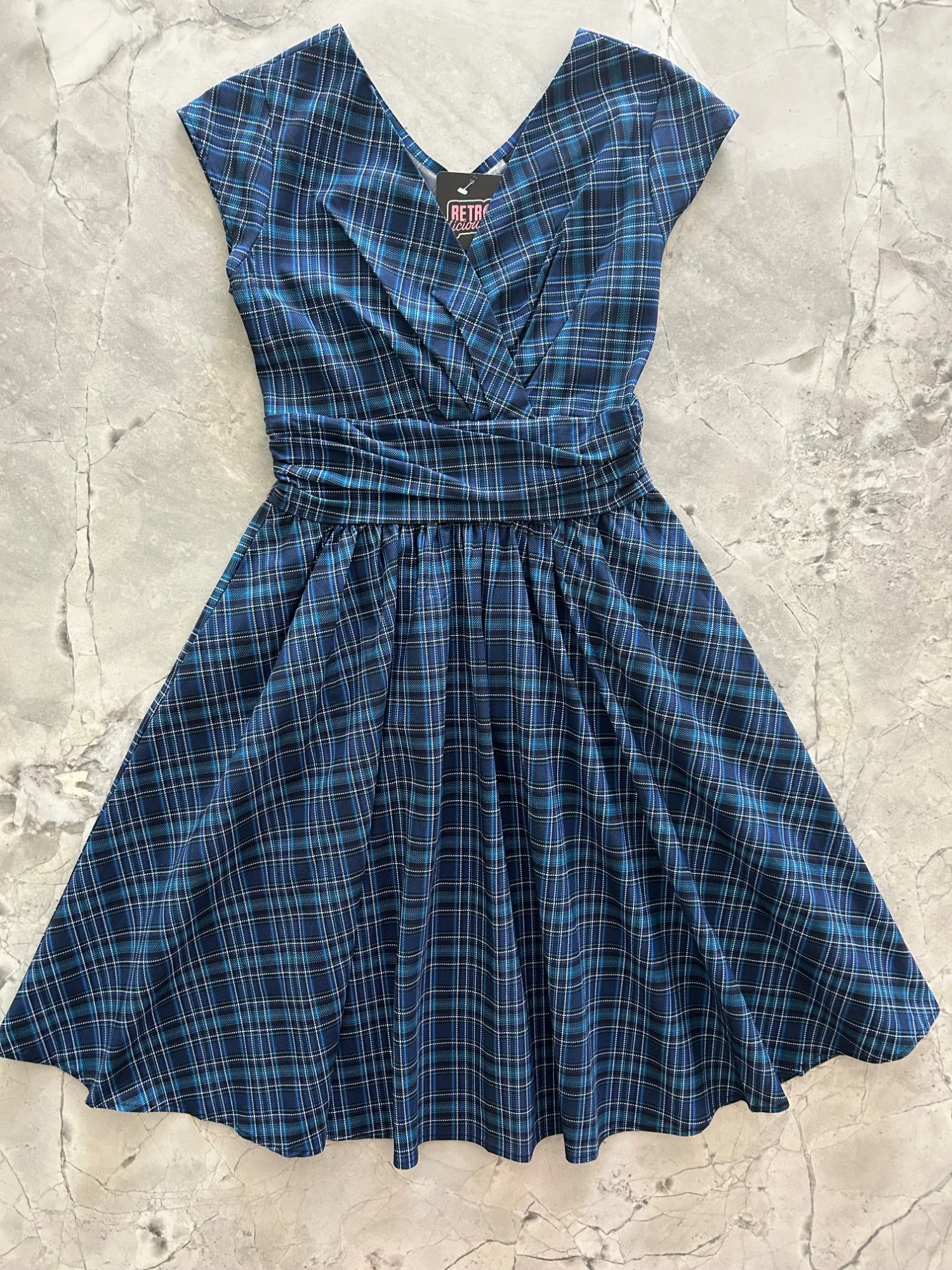Blue Plaid Greta Dress 1 Blue Plaid Greta Dress