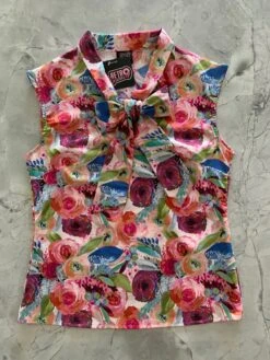 Watercolor Floral Bow Top -Retrolicious IMG 1795