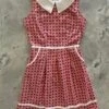 Strawberry Gingham Collared Dress