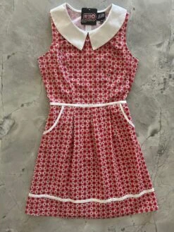 Strawberry Gingham Collared Dress