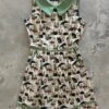 Cats & Plants Collared Dress