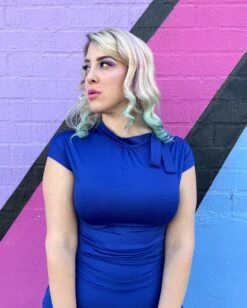 Bombshell Dress In Royal Blue -Retrolicious IMG 9569