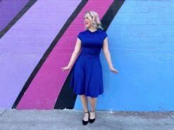 Bombshell Dress In Royal Blue -Retrolicious IMG 9571