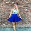 Royal Blue Skater Skirt